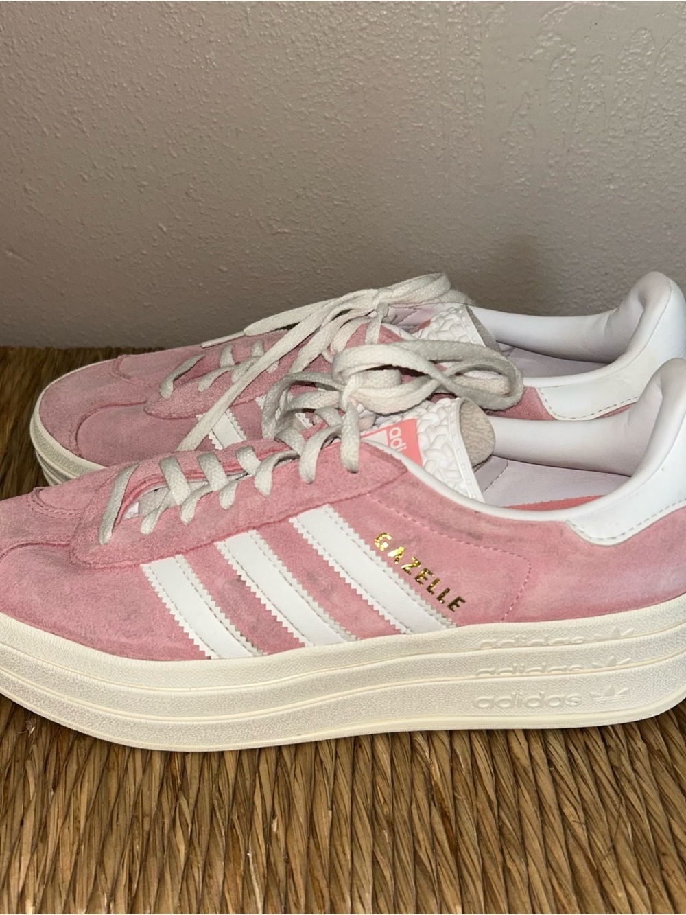 Adidas Gazelle Pink Suede Platform Sneakers IG6653 womens - Picture 4 of 7